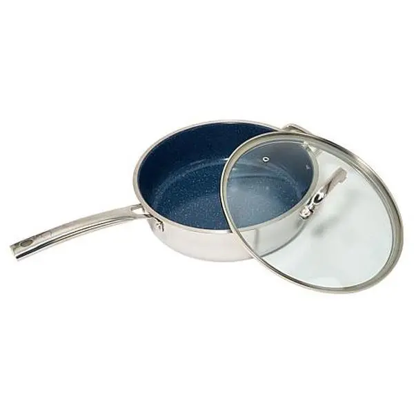 Curtis Stone Tri-Ply SS 5qt Dura-Pan Ceramic Sauté Pan with Lid Curtis Stone Tri-Ply SS 5qt Dura-Pan Ceramic Sauté Pan with Lid