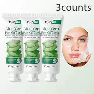 Aloe Vera Peel Off Mask, 3 Counts/set Moisturizing Facial Mask, Deep Cleansing Facial Mask, Facial Skin Care Product for Women & Men, Face Masks