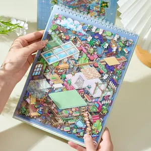 20 Large Cute Scene Stickers Book, 3D Stacked Mini House Stickers, DIY Sticker for Creative Scrapbooking, Scrapbook Materials, Perfect for Kids and Craft Projects, Art Stickers