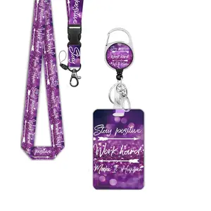 Arrow ID Badge Holder Set with Detachable Lanyard, Expandable Vertical Card Case, Fashion Name Tag Clip, Brooch Roll, Personalized Lanyard, Badge Reels