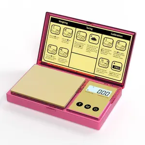 Precision Digital Scale 200g X 0.01g Accuracy, Digital Weight Scale, digital weighing machine, Sakura Mirror Tray, Luxurious Design, Multi-Purpose for Food Jewelry Herbs