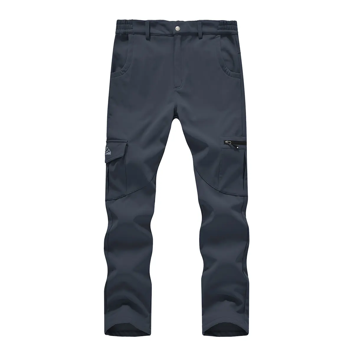 GOPUNE Men's Cargo Work Pants Snow Waterproof Softshell Winter Fleece Lined Insulated Outdoor Mountain with 6 Pockets