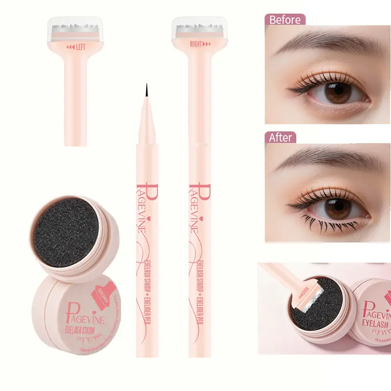 2-IN-1 Eyelash Stamp & Eyeliner, Eyelash Stamps Create Natural Lower Lashes, Precision Tip For Effortless Winged Liner, Waterproof Sweat-Proof, Long-Lasting Smudge-Proof, Perfect For Daily Makeup And Daily Occasions.