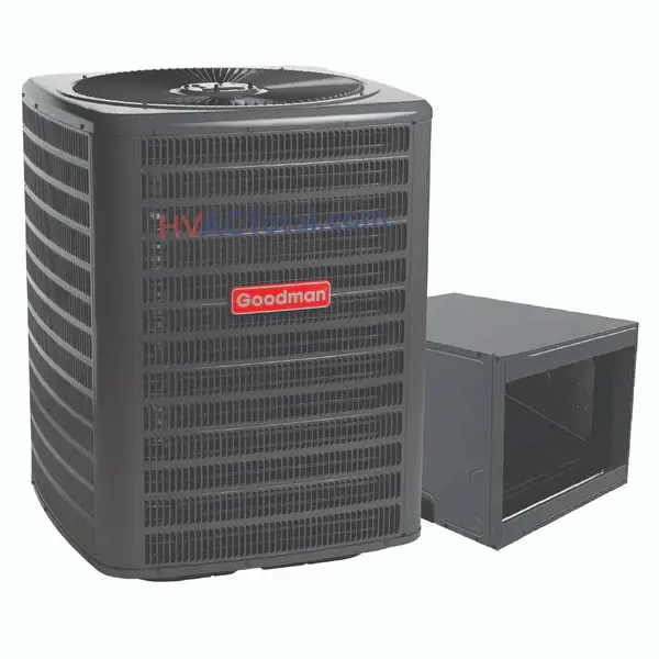 Goodman 2 Ton 14.3 SEER2 R32 Air Conditioner with 17.5" Horizontal Cased Coil for Efficient Cooling Performance No Warranty