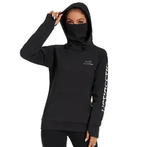 BASSDASH Women’s Winter Hoodie with Neck Gaiter Water Resistant Performance Hiking Sweatshirt Pullover Christmas Gifts