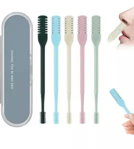 【12 PCS】 2-in-1 Nose Hair Trimmer, 360 ° Rotating Double-sided Nose Hair Cleaner, Portable Manual Nose Hair Removal Tool With Earplugs, Suitable For Both Men And Women