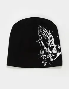 LA FAMILIA  Mens Hands Beanie, Black