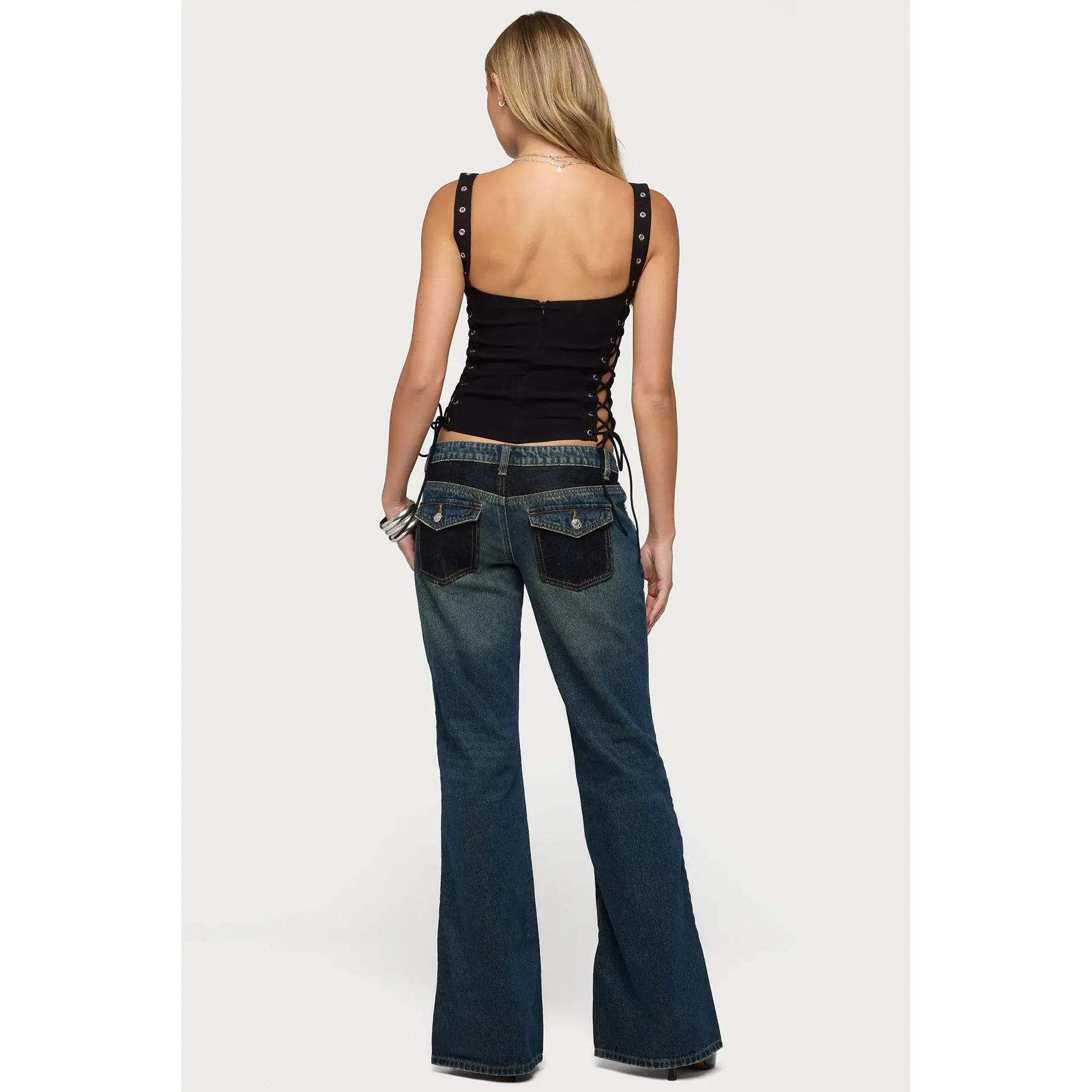 Tatem Lacey Low Rise Flared Jeans