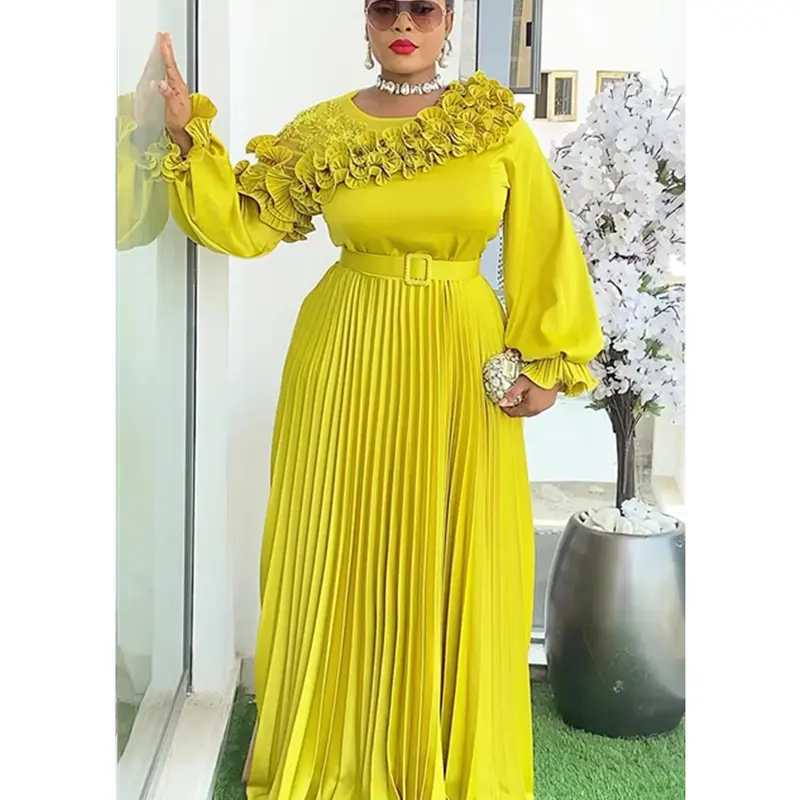 chinese dress ladies Luxury Modest A-Line Bridal Gown with Floral Appliqué and Translucent High Neck Corset, Plus Size Available Size 0
