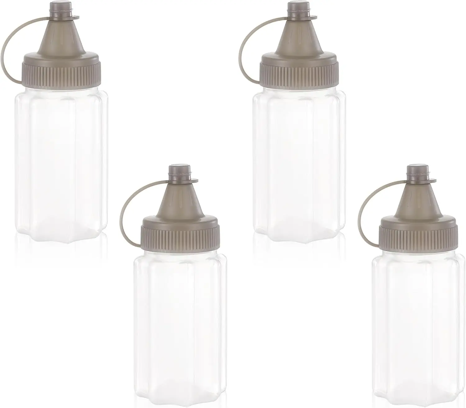 4Pcs Mini Squeeze Bottles Small Sauce Bottle Kitchen Squeeze Condiment Bottles Jar Honey Bottle Portable Salad Dressing Container Seasoning Box with Lid