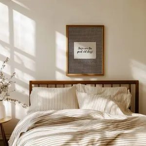 Rustic Brown Gingham These Are The Good Old Days Hand Written Wall Art Western Trendy Decor