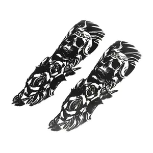 2 Universal Motorcycle Fork Skull Stickers, Vintage Polk Travel Motocross Pattern, Motorcycle Decoration