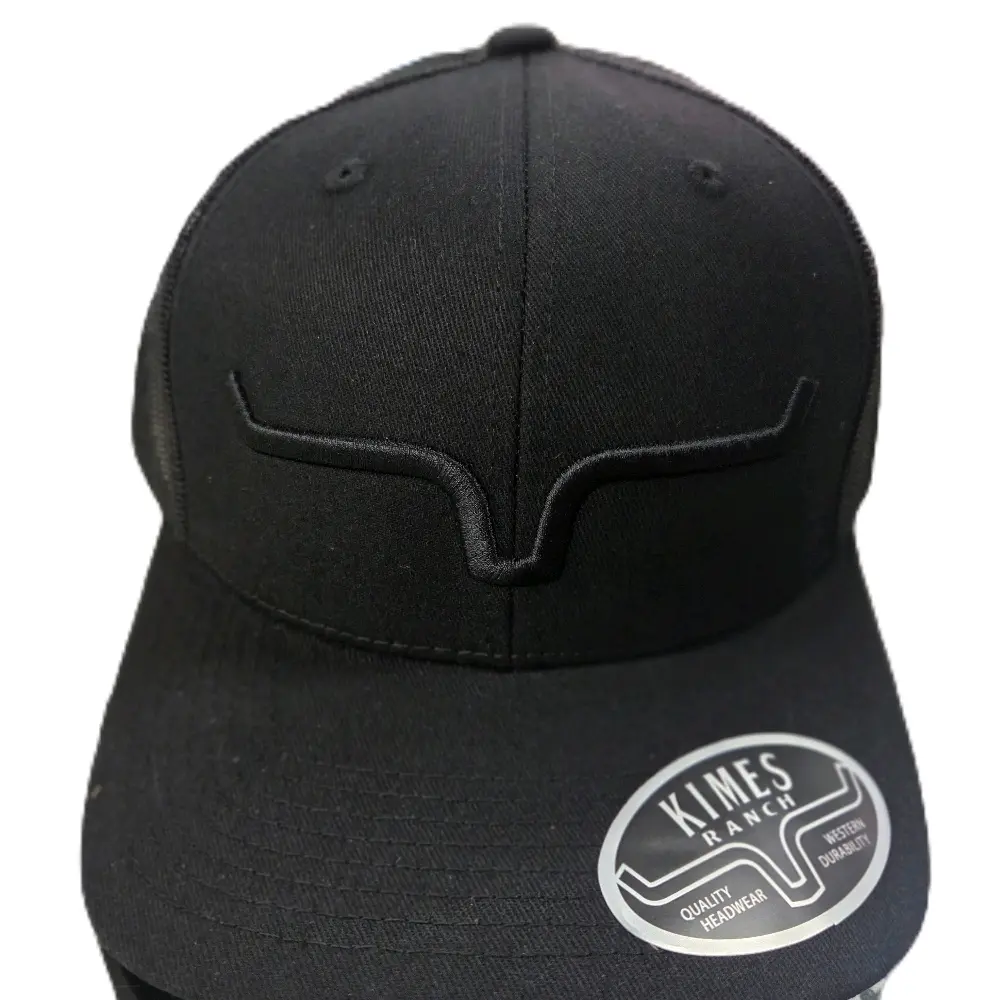 Kimes Ranch Trailhead Trucker Hat - Unisex Fitted Cap with Mesh Back Ventilation for Travel & Exploration in Premium Cotton & Breathable Panels
