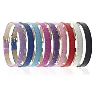 Genuine Leather Slider Bracelet for Women with Adjustable Fit and Elastic Slide Stoppers