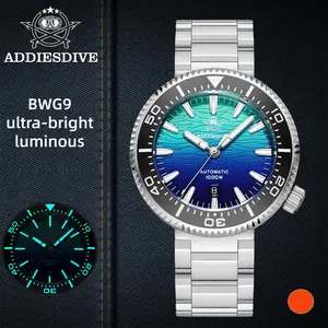 ADDIESDIVE Mens Automatic Watches Dive Watch - 46mm Mechanical Watch Sapphire 1000m Water Resistance Swiss Luminous 316L Stainless Steel Watch