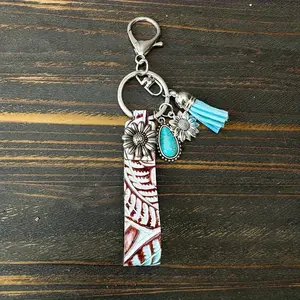 Turquoise charm keyring