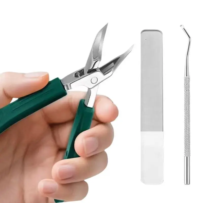 Stainless Steel Nail Clippers for Women - Anti-Splash, Wide Jaw Opening, Long Handle, Lightweight, Compact for Thick Toenails, Lasting Sharpness, Easy Trim, Travel Size, Reduces Discomfort, Home Care Supplies, Daily Home Care, People With Back Pain