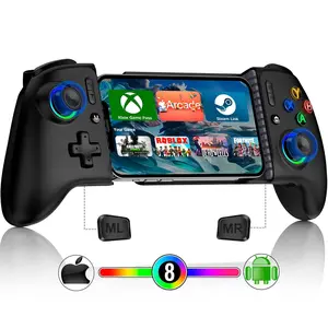 Mobile Gaming Controller, MC2 Phone Controller for /Android//Oled/ 2 with Programmable/Hall Effect Joysticks & Analog Triggers/RGB Light