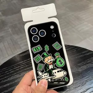 Dollar Alec Monopoly Man Phone Case For IPhone 17 Air 16 E Pro Max 15 14 13 12 Pro 11 Max Plus Black Soft Shell