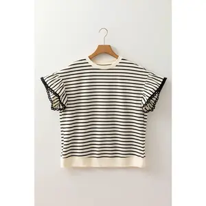 Plus Size Eyelet Ruffle Top