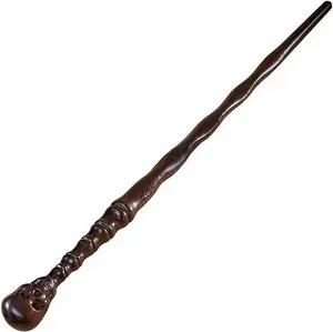 Skull Wand - Handicraftviet - Handcrafted Real Wood Magic, Perfect for Magical Adventures for Adults & Kids, Ideal Halloween Gift - 15 inch.