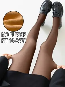 Women's High Elasticity Sheer Plus Size Leggings, Tight-Fitting Casual Minimalist Style, Suitable for Daily Wear & Dates, Fits Sizes 45-100kg