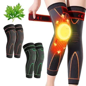 High-Elasticity Aicao Knee Brace for Men & Women, Breathable Knit Warm Support Sleeve with Anti-Slip Design, Extended Length & Adjustable Compression for Sports, Winter Warmth & Joint Pain Relief,Gift
