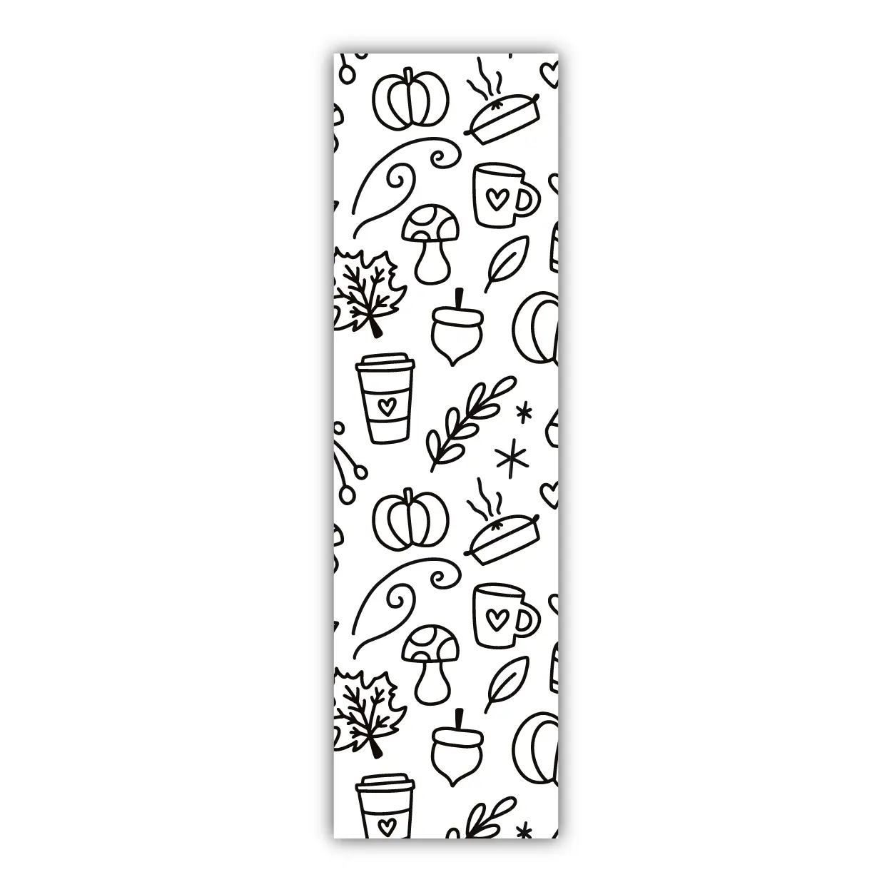 Fall Pattern Coloring Bookmark