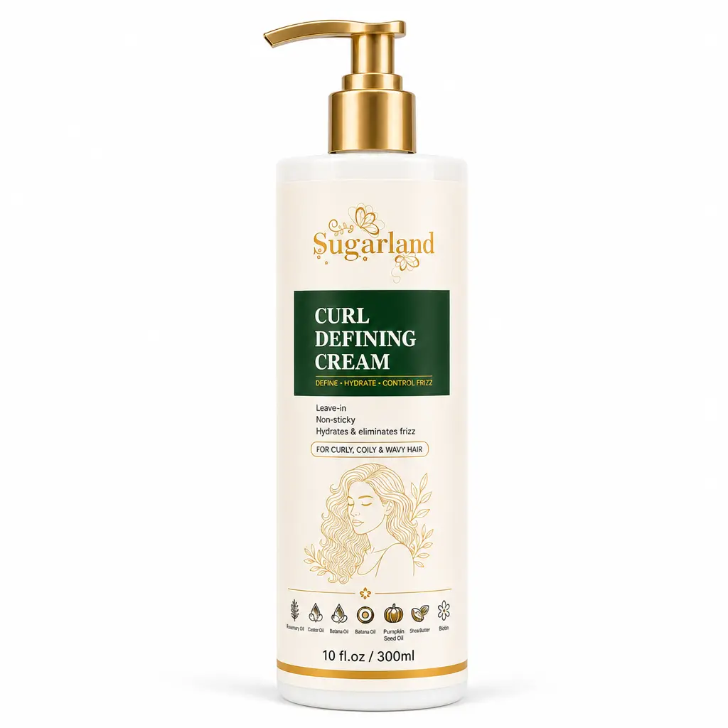 Curl Defining Cream 300ml Leave-In Styling Cream for Wavy, Curly & Coily Hair, Lightweight Non-Sticky Curl Cream to Define Curls, Hydrate Hair & Help Control Frizz