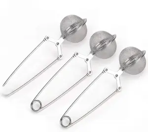 Snap Ball Tea Strainer, JEXCULL 3 Pack Premium Stainless Steel Tea Infuser with Handle for Loose Leaf Tea Fine Mesh Tea Balls Filter Infusers