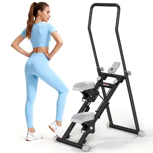 Relife sports New Version Stair Stepper with Adjustable Handlebar/Pedal 300LBS Capacity Climber Machine Compact Foldable Stair Climber with Extended Step Range for Full-Body Workout for Home Gym SummerVibes summervibes