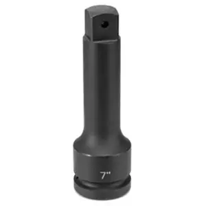 212 MAIN Alloy Steel High Torque Wrench Extend Rod - Grey Pneumatic 4007E, 1 in. Drive x 7 in. Extension with Pin Hole