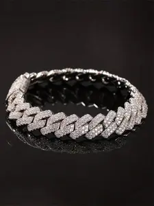 Men's Fashion Hip Hop Chain Bracelet, Trendy Bracelet, Hip Hop Men's Jewelry, Stylish Accessory for Parties and Daily Wear