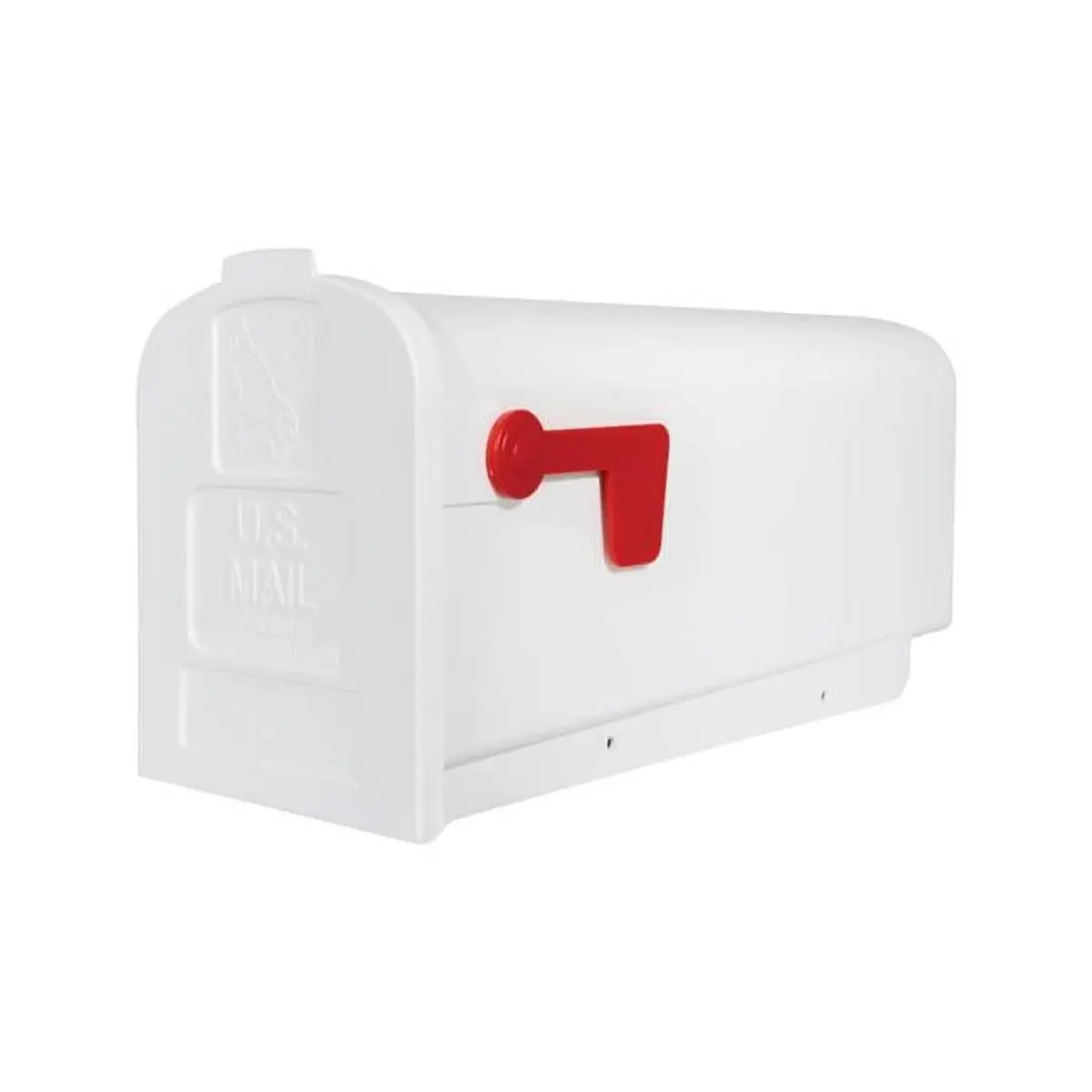 212 MAIN Classic Parsons Post-Mount Mailbox - Outdoor Medium-Size Rust-Proof Plastic Mailbox, White, Gibraltar Model 5063672, 19.375 in. x 7.6 in. x 7 in., 0.27 lbs, 0.563 in. Incoming Mail Opening, US Postmaster General Approved