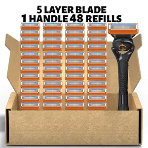 Men's manual shaver kit, blade material is safe and rust proof, easy to use and replace, high-quality material can be washed with water as a whole, classic men's shaving tool