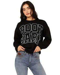 Boot Barn Women's Logo Graphic Crew Neck Sweatshirt - A1957r355ji-Blk