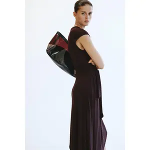 H&M Asymmetric tie-detail dress