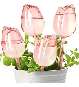 4Pcs Tulips Self Plant Watering Globes Self-Watering Stakes Indoor Outdoor