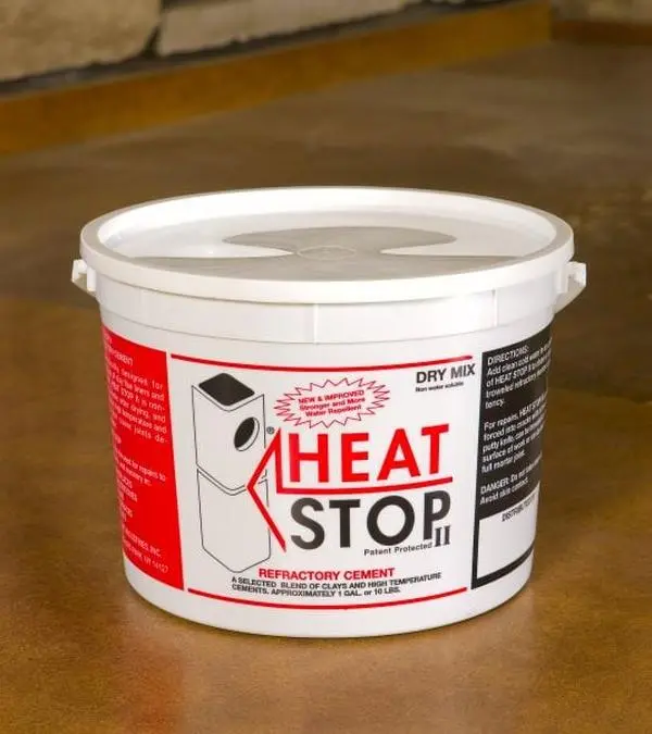 Lindemann Heat Stop II Refractory Cement - 50 lb Dry Mix Castable Firebrick, High-Temperature Chemical Set Material for High-Temp Surfaces, All-Seasons Use