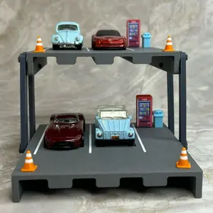 1:64 Transforming Parking Garage Diorama DIY Kit | Diecast Display for Hot Wheels Matchbox Tomica Collectors
