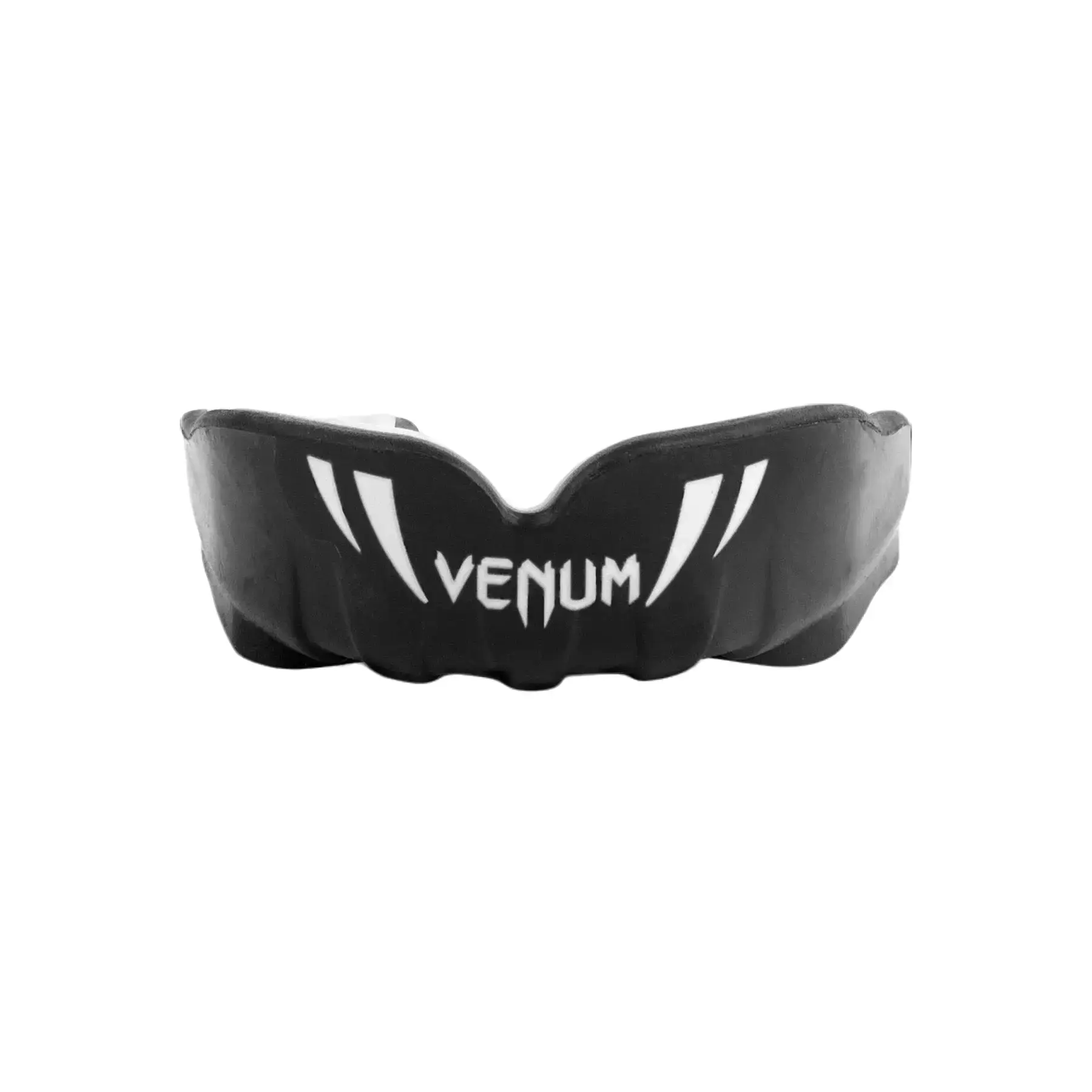 Venum Challenger Kids Protective Sports Mouthguard - Black/White, Fights Gear with Secure Frame, Mouthpiece Protective Gear, Combat Sports Protective Gear