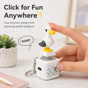 2026 Cute Seagull MINE! Button Keychain-Real Sound & LED Light, Funny Interactive Gift for Friends & Family