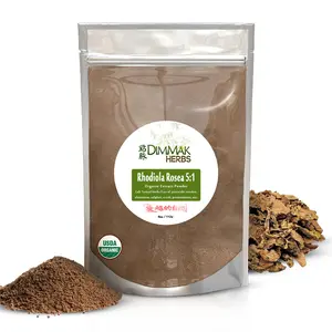 Dimmak Herbs Organic Rhodiola Rosea Extract 5:1 Powder (High Potency Adaptogen)- TCM Doctor Formulated 100% Golden Root for Energy, Focus & Cortisol Support- Non-GMO, Extra Strength Concentrate (4oz)