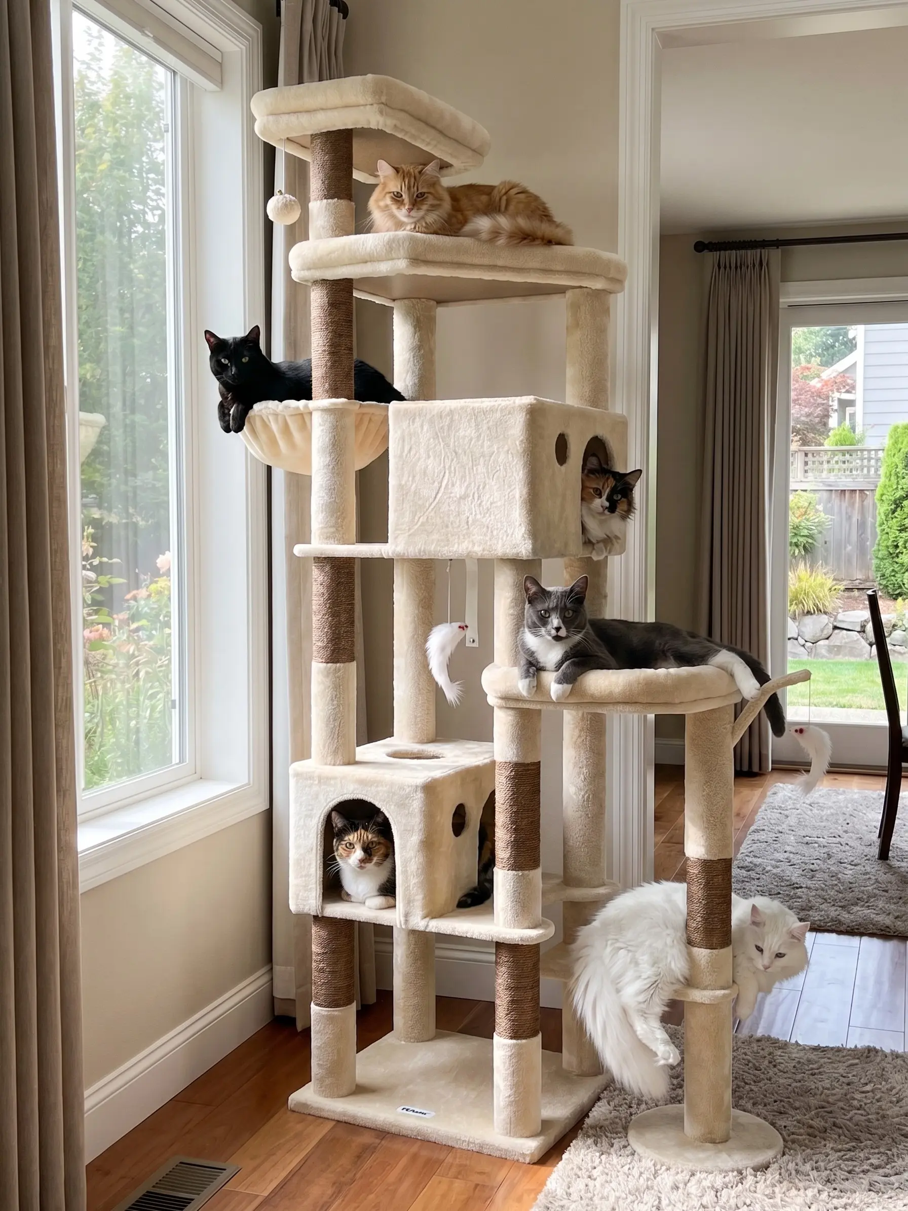 Heavy Duty 83" Giant Cat Tree - Best for Large/Fat Cats