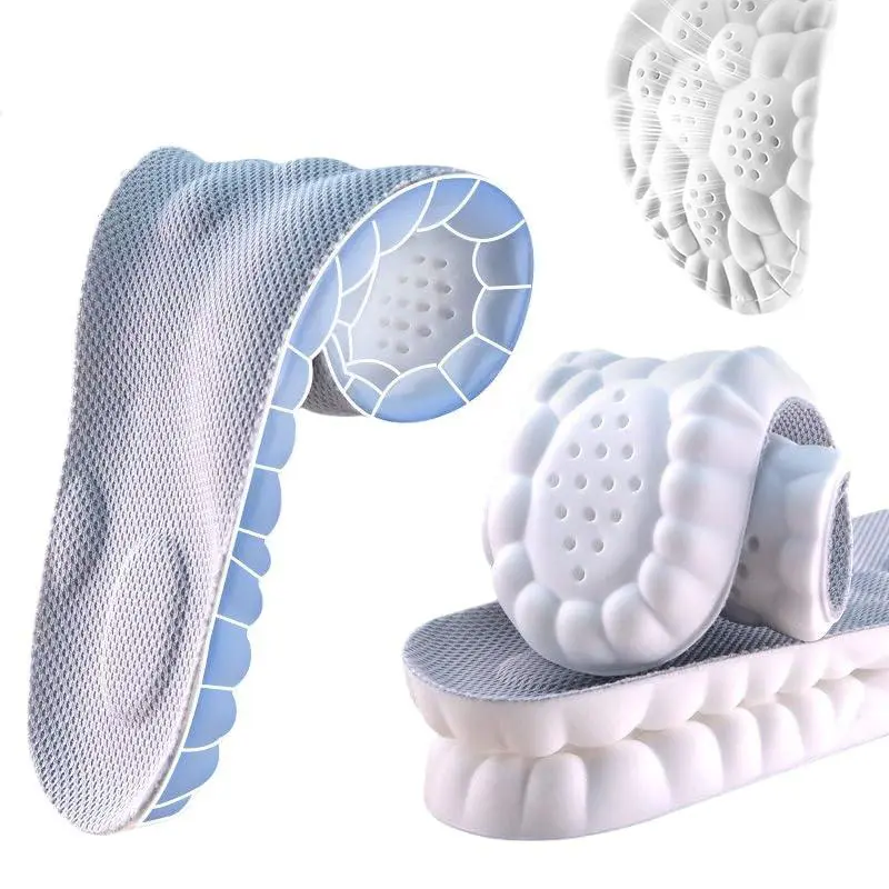 4D silicone insole Comfortable and breathable insoles for men and women Insoles for Women Man,Cloud insoles for Men Women,4D Cloud Soles for Men Soft Memory Foam Cushioning Insoles - Trim to Fit Steppers Insoles
