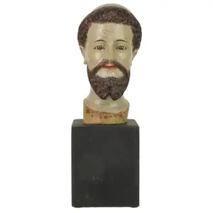 Antique Vietnamese Saint Figure Head | 9" NP