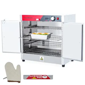 【GARVEE】Hot Box Food Warmer - Multifunctional Stainless Steel Cabinet with Excellent Insulation, 850W Power, Double Door Design, Water Tray, Restaurant Grade, 25x15x24 inches, 4th Floor