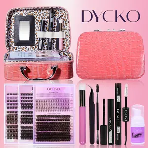 Dycko Luxury False Eyelash Set (3 Boxes + Tools), Reusable Natural Dense Lightweight Comfortable Gift Box Packaging DIY Lash Kit, Eyelash Extensions Kit, DIY Dramatic Lashes