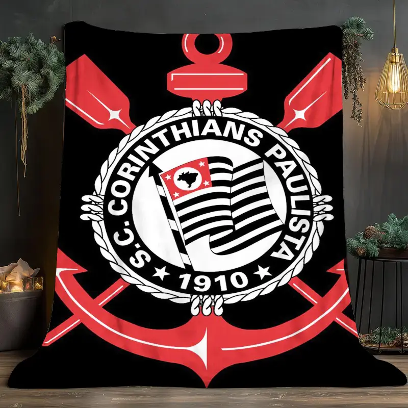 Corinthians FC Theme Soft and comfortable home blankets, small throw blankets, nap blankets, perfect Christmas gifts for friends and besties. Super soft heat-pressed blankets, Machine Washable Blanket. Cozy Throw Blanket Y251209055