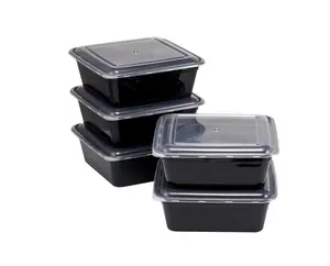 tays 8 Cup Tall Square Meal Prep Food Storage Container, 5 Pack